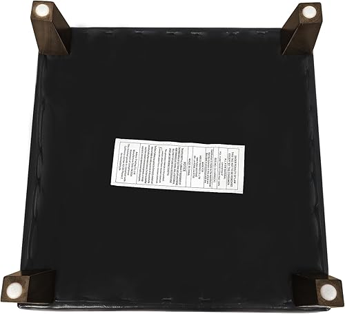 Miniatura 11 de Homebeez Taburete otomano de almacenamiento de piel sintética copetudo, cuadrado con tapa abatible (marrón) Marrón,Negro y ruedas,Negro