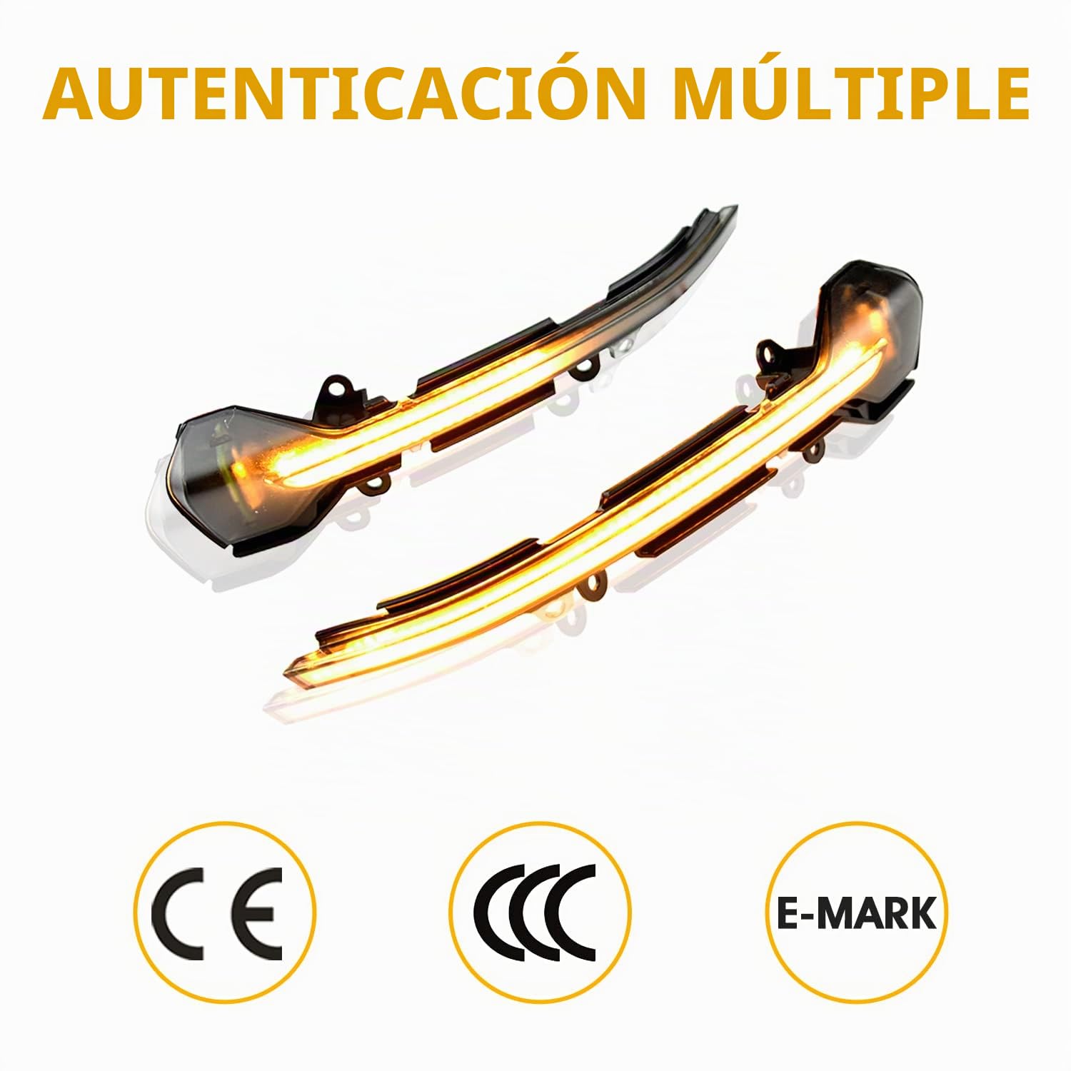 LED Dynamic Side Mirror Turn Signal Light Compatible con SEAT Leon 3 MK3 5F 2013-2020, SEAT Ibiza MK5 KJ1 2017-2019, SEAT Arona KJ7 2017-2019, 2 Piezas