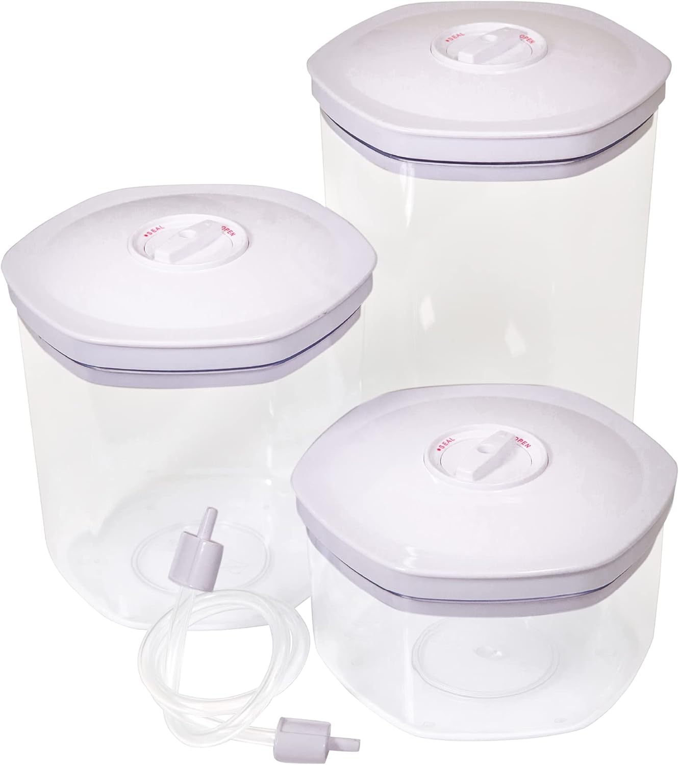 Buy Avid Armor Vacuum Food Storage Canisters 3Piece Set Clear Bottoms