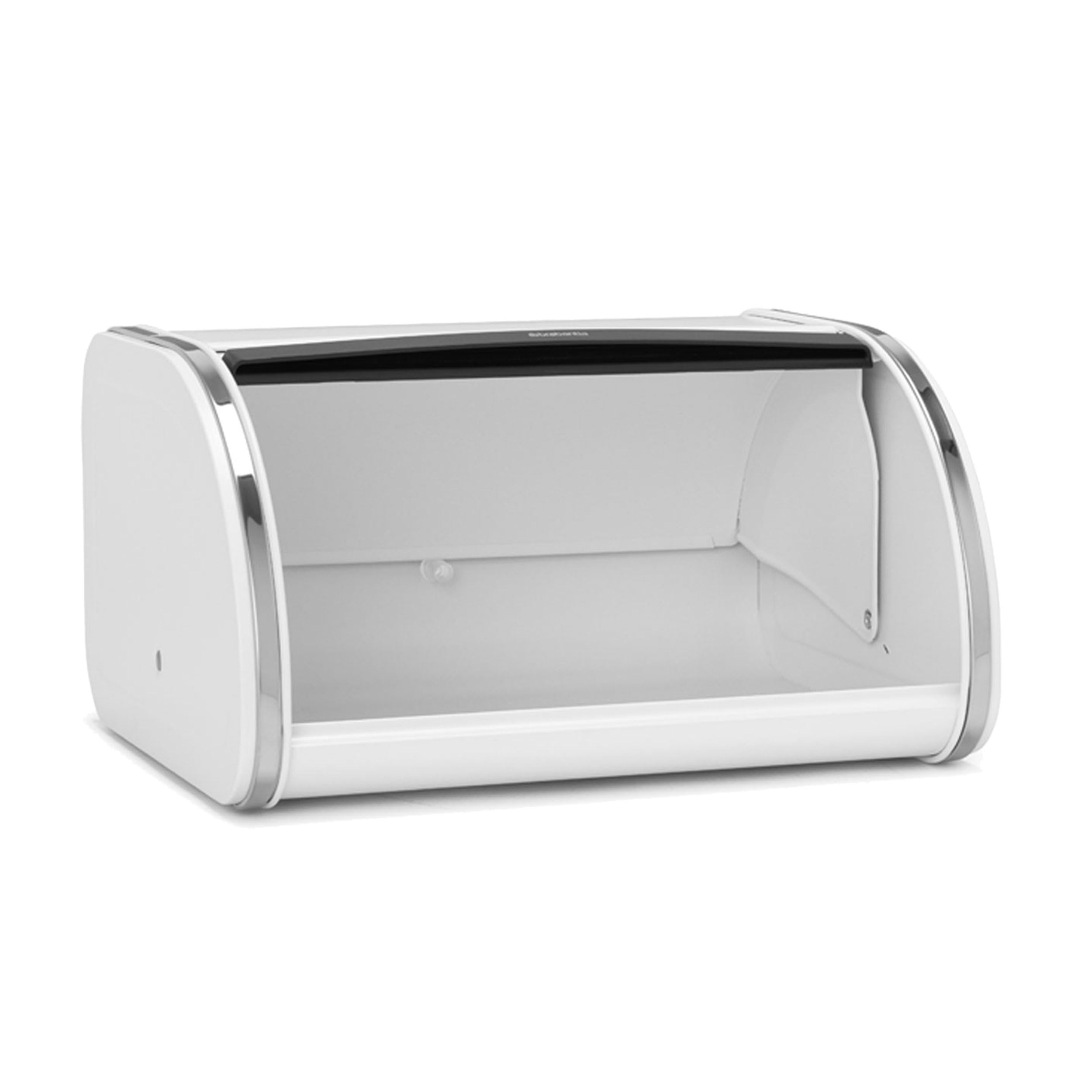Brabantia Panera con tapa deslizante, color blanco, tamaño mediano