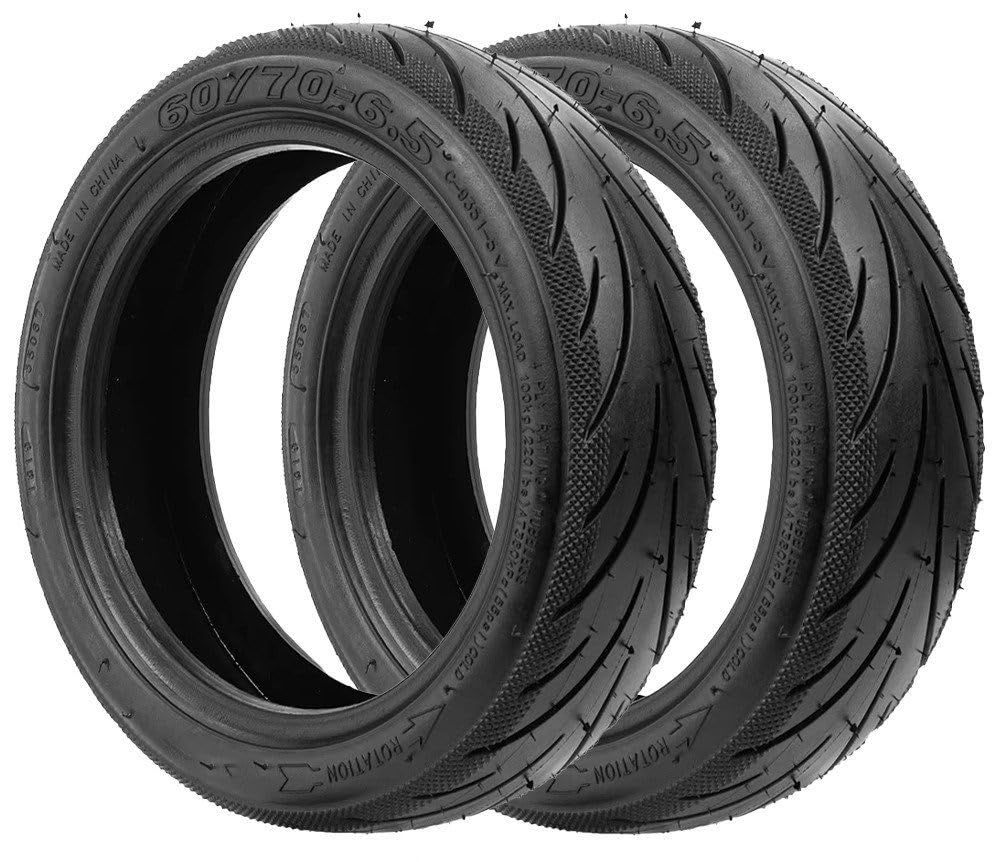 Bongo Y65 Series Electric Scooter Tyres 2 Pack Replacement Compatible Tubeless Cover (No Inner Tube Needed)