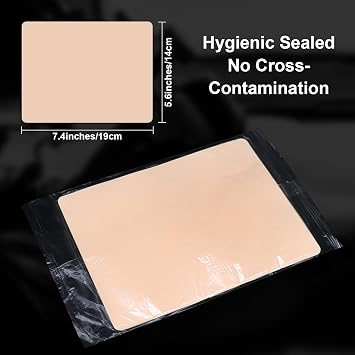 Blank Tattoo Practice Skins - Autdor 10Pcs Tattoo Skin Practice Double Sides 8x6 Fake Skin Tattooing and Microblading Eyebrow Practice Skin for Tattoo Supplies,Beginners and Experienced Artists