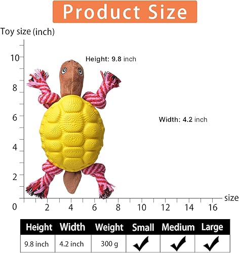 Miniatura 6 de Sedioso Juguete de tortuga para perro, juguete para perros para masticadores agresivos de raza grande, juguete rompecabezas para perros