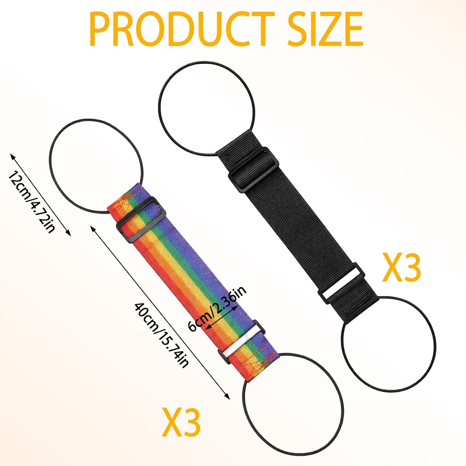 6-Pack Luggage Connector Straps, Adjustable Luggage Connector Straps for Suitcases and Travel Bags, Durable Elastic Straps for Airport Transfers and Business Trips, Strong Frame Construction