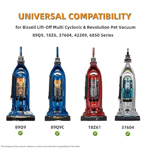 Miniatura 3 de Correas de repuesto 3200 para aspiradoras Bissell Lift-Off Multi Cyclonic para mascotas, modelo 89Q9, 18Z6, 3760, 42209, 6850 Series (paquete de 2)