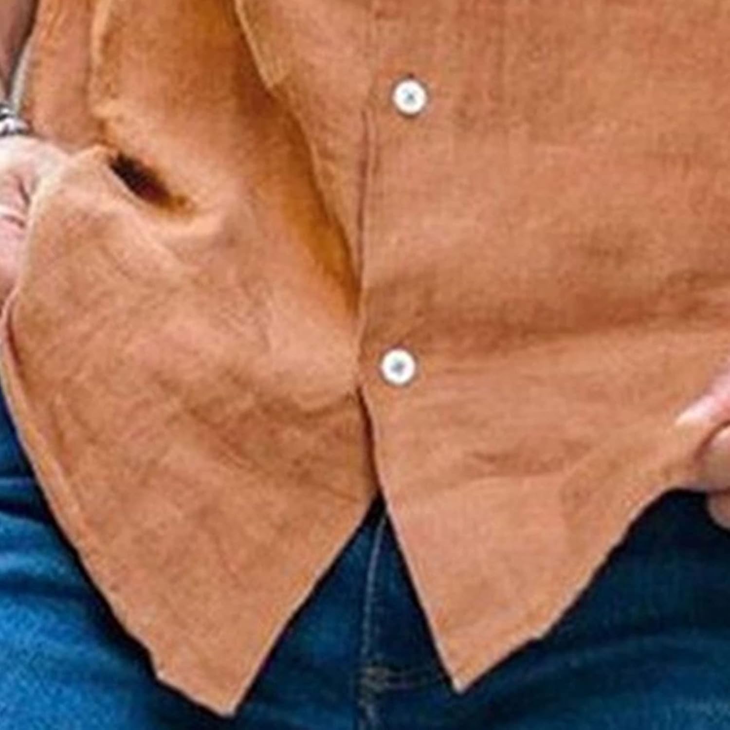 Mens Button Down Shirt Cotton Linen Casual Long Sleeve Shirts Collared Hippie Beach Tops