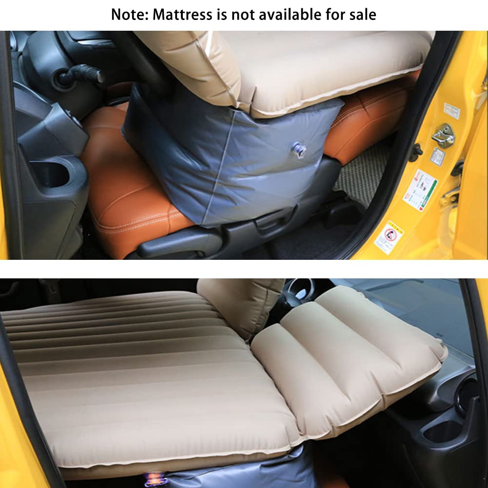 Reposapiés inflable para coche | Esenciales viaje para niños y adultos | Reposapiés viaje plegable y multifuncional y reposapiés para silla camping, elementos esenciales Teksome