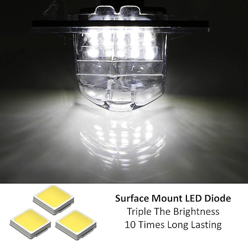 Miniatura 3 de iJDMTOY OEM-Fit - Kit de luces LED completas para placa de matrícula de 3 W, compatible con Honda Civic Coupe Fit CR-V Element Crosstour Odyssey