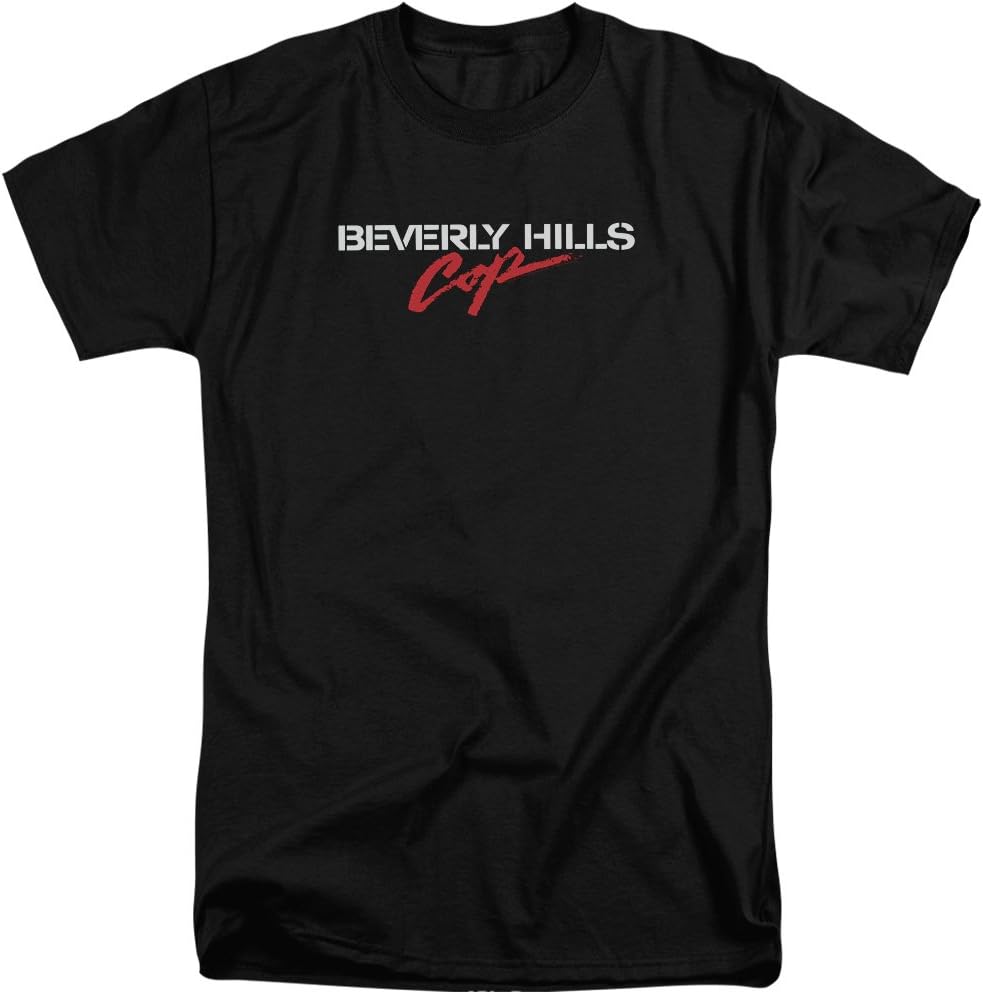 Beverly Hills Cop Logo Mens Big and Tall Shirt Black XL