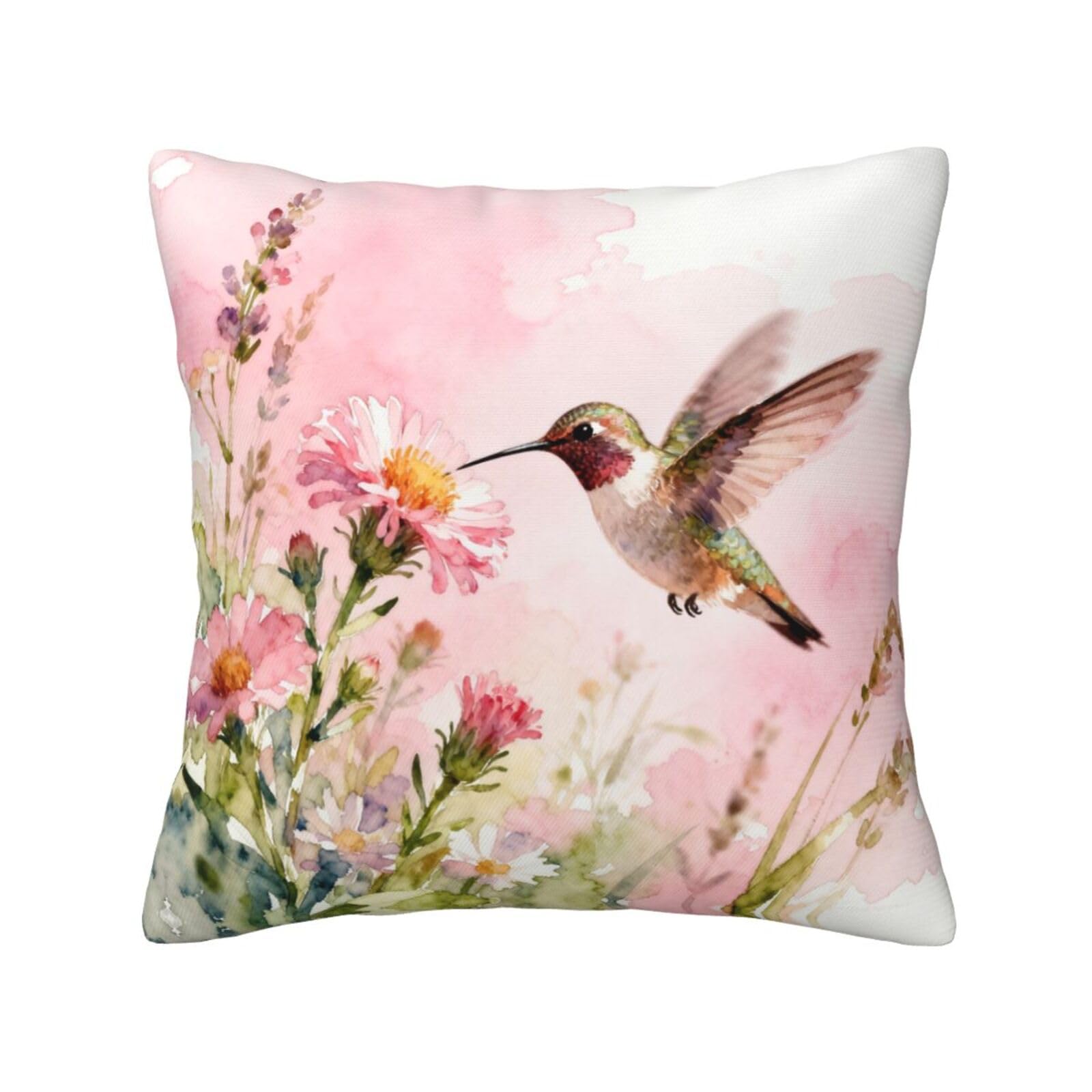 SXZVVBN HummingbirdDecorative Square Sofa Cushion Covers
