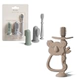 Baby Oral Care & Teething Kit | 3-Piece Finger Toothbrush, Tongue Cleaner & 360° Teething Toy | BPA-Free Silicone for Babies 3-12 Months | Suction Base, Safe, Easy to Hold, Ideal for Teething