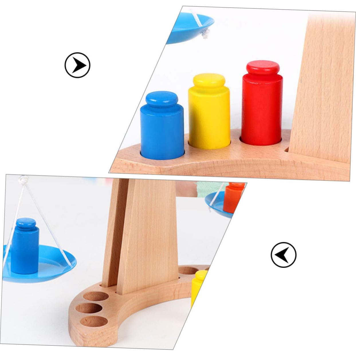 Juguete de Madera Equilibrio Infantil Educativa Montessori para Bebés Desarrollo de Creatividad y Cálculo Básico Regalo Seguro y Duradero para Pequeños