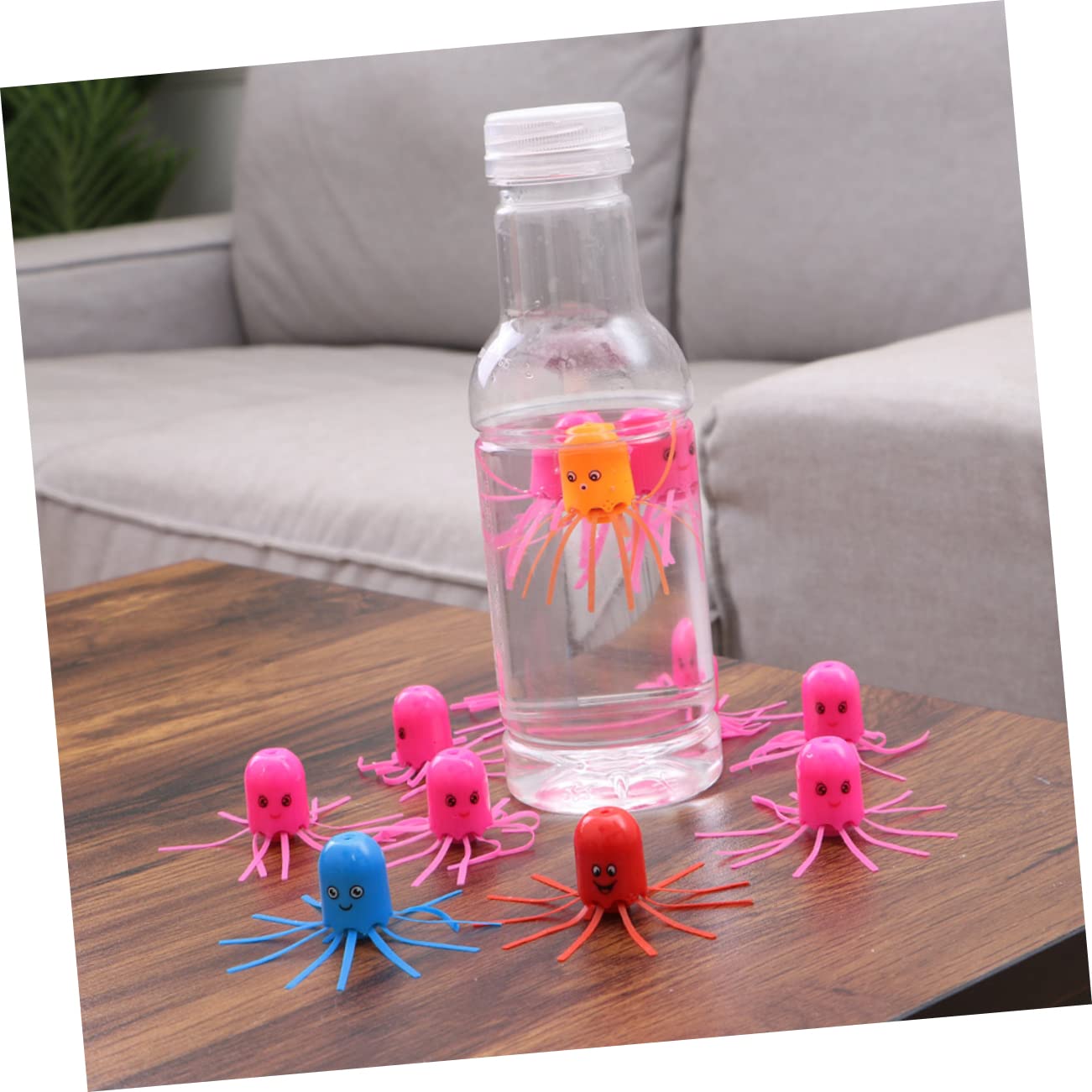 Vaguelly Educational Jellyfish Toy 16pcs Plastic Swimming Floats Sea Animal Toys Fun for Kids Ages 7 Random Color