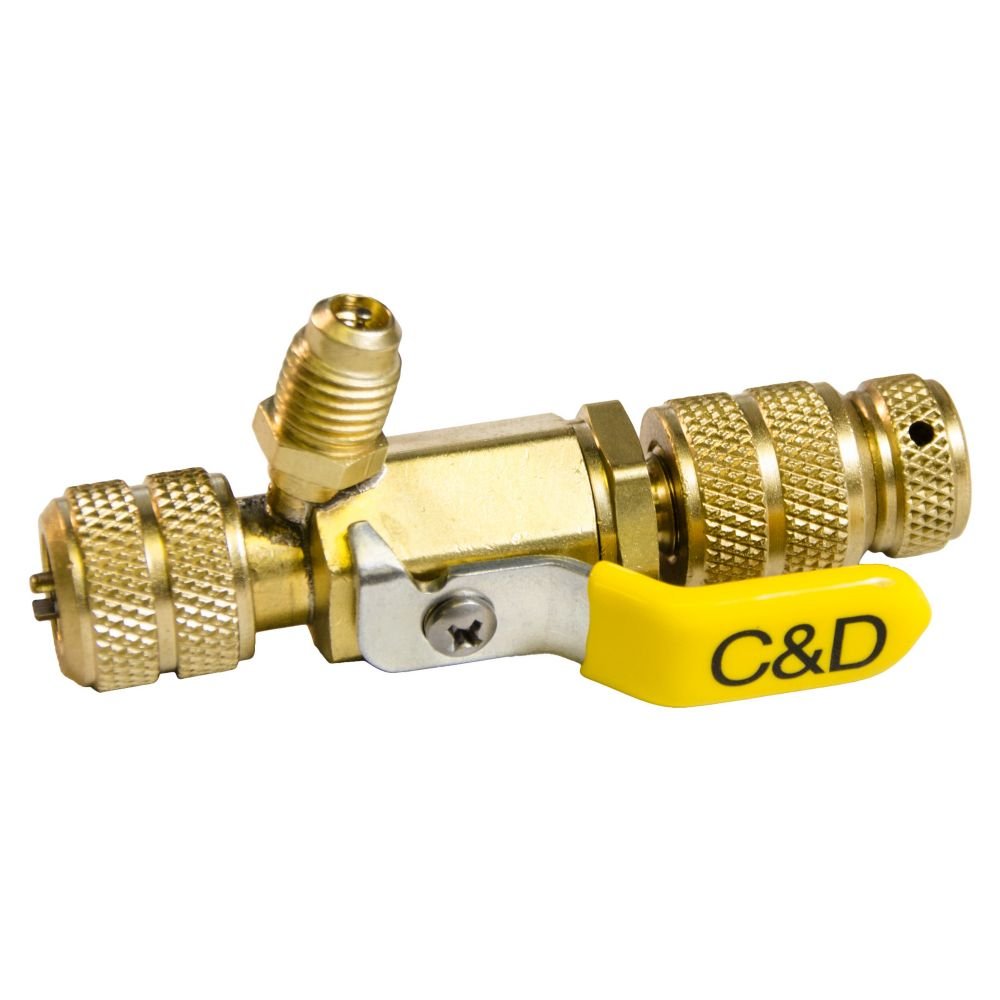 C&D CD3930 Ball Valve Core Removal Tool (BV-CRT) for use on 1/4" Flare Access Fitting, 1/4" m. Flare Side Port for attaching Hose or Gauge