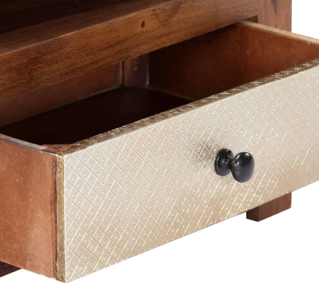 vidaXL TV Cabinet Brown Solid Acacia Wood 35.4 x 11.8 x 15.7 in