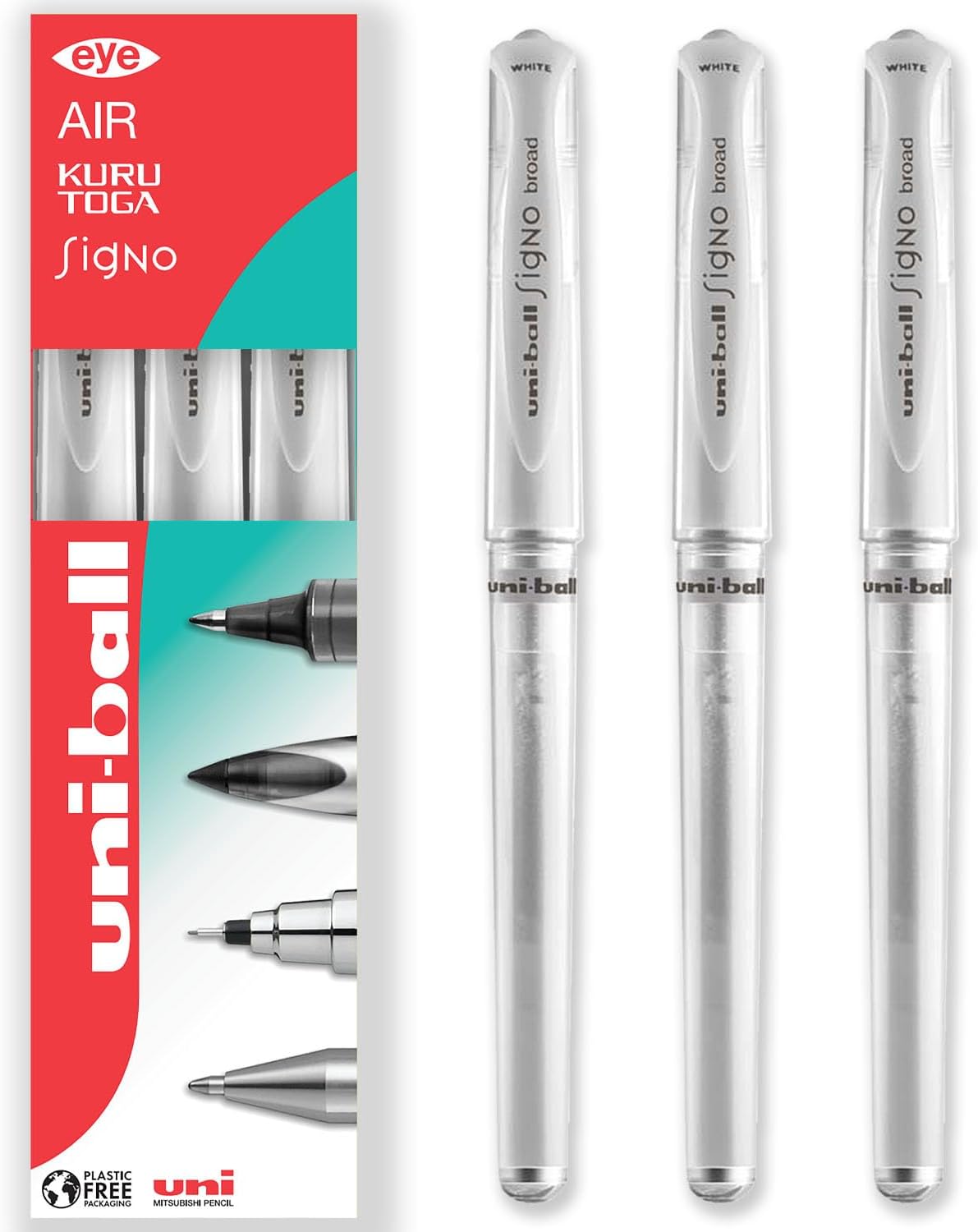 1.0mm Gel Pen Set Uni-Ball Signo Broad UM-153 Gel Pen Set - Gold ...