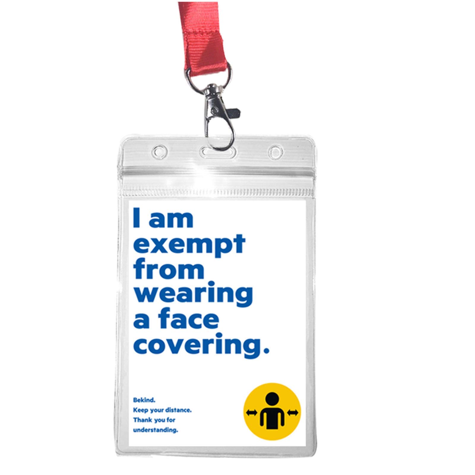 Buy Winedon Exemption ID Card with Badge Holder and Lanyard,Exemption