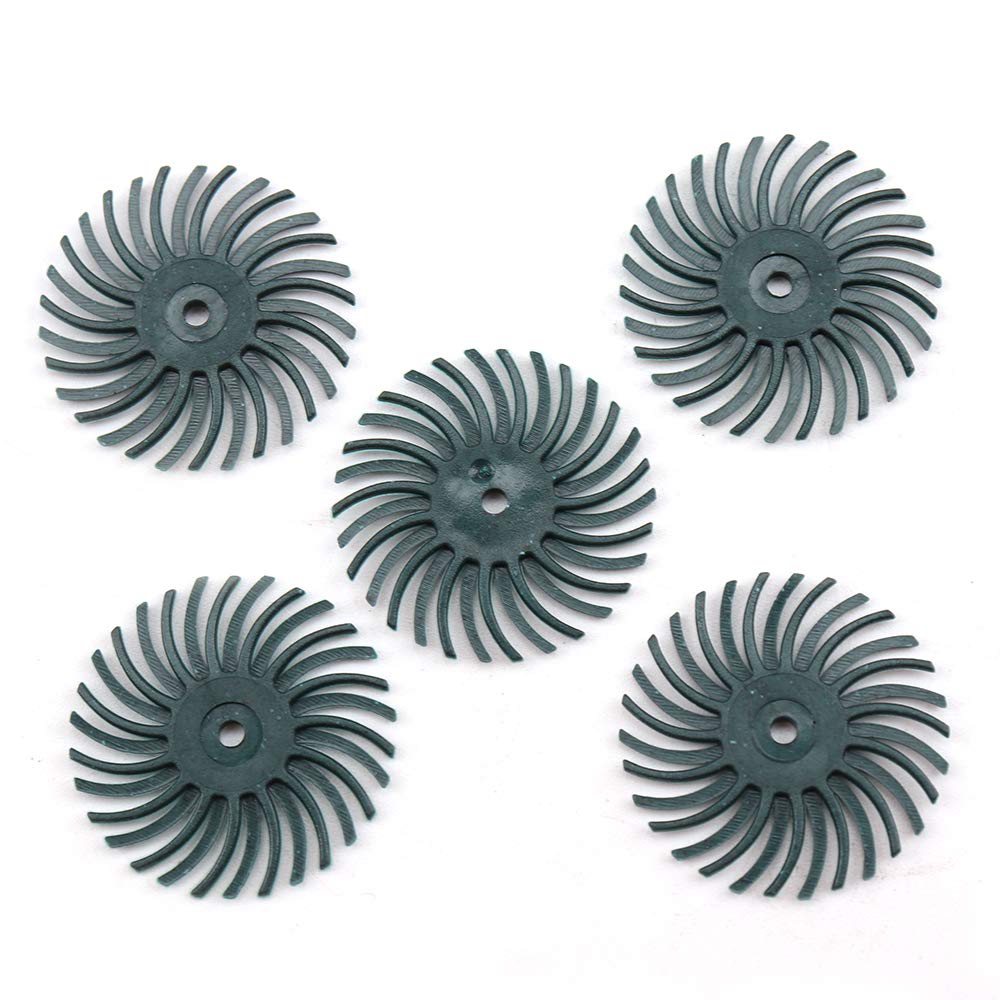 Lot 35 Mini Disques à Poils Radiaux 2,5 Cm Grains Mixtes Avec Mandrins Pour Outils Rotatifs