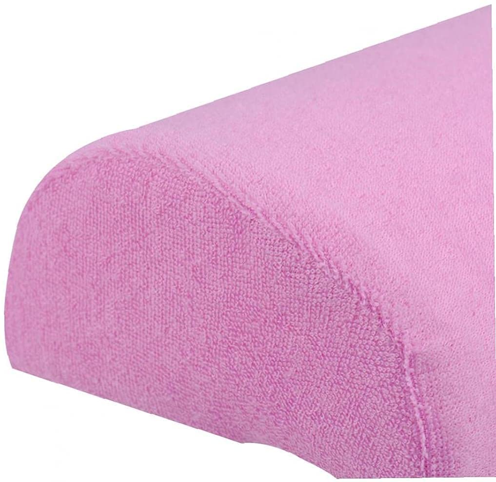 U-K Cuscino per mani per nail art, morbido cuscino in spugna - Set da tavolo per nail art - Supporto per bracciolo rimovibile, lavabile, supporto per manicure, trucchi (rosa) design carino