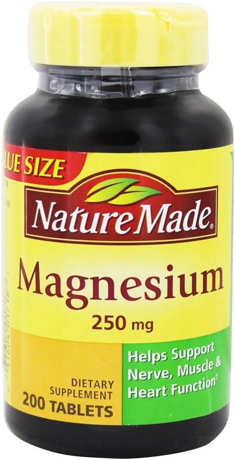 Nature Made Magnesium 250mg, 100 Tablets (Pack of 6)