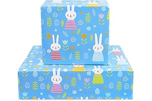 Bunny Wrapping Paper Roll | 28 x 20 Inches - Birthday, Baby Shower, Easter