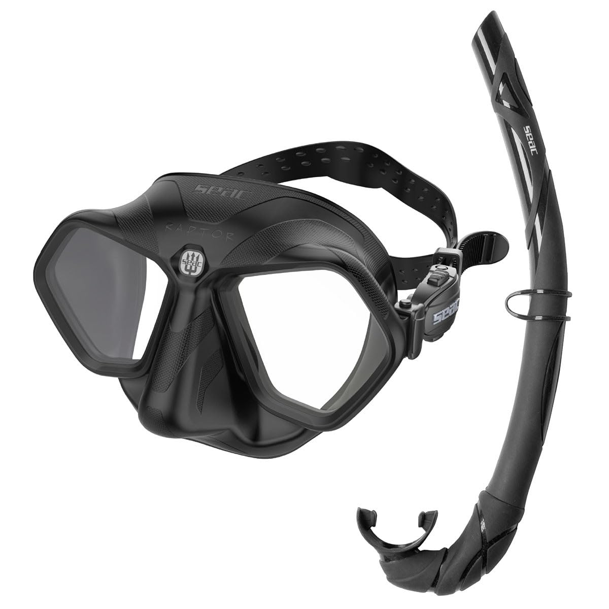 SEAC Set bis Raptor, Conjunto de Máscara y Tubo para Pesca Submarina y Apnea