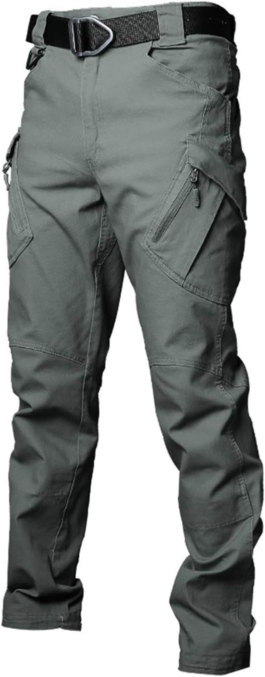 Les umesMens Outdoor Cargo Work Trousers Ripstop Military Tactical Combat Pants Camping Hiking Trousers
