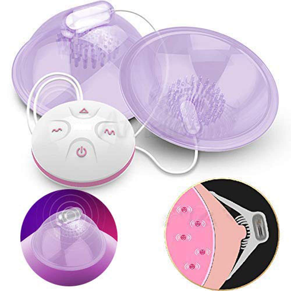 LHLYL-DP Rechargeable Nipple Massager Chest Stimulator Booster Toy Lady, 10 Speed Mode Electric Breast Pump