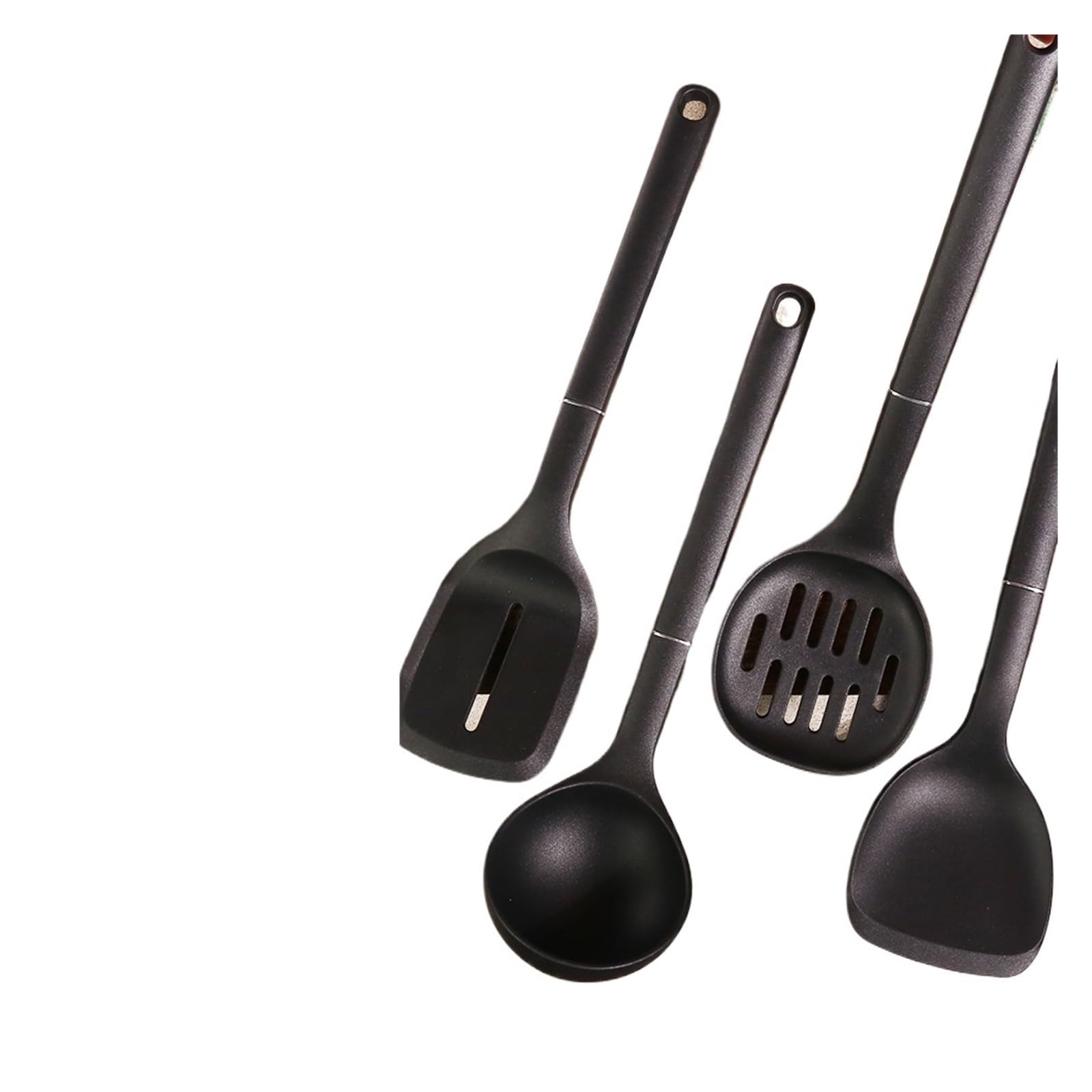 Genérico Juego de espátula, Utensilios de Cocina antiadherentes de Silicona de 4 Piezas con Kit de raspador Resistente al Calor(Black)
