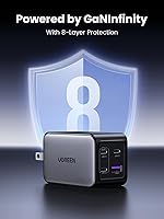 Vista 5 de UGREEN Nexode 65W GaN Cargador de Pared USB C, Cargador de 4 Puertos Tipo-C Rápido Compatible con MacBook Pro/Air, iPhone Serie 17/16/15, Galaxy