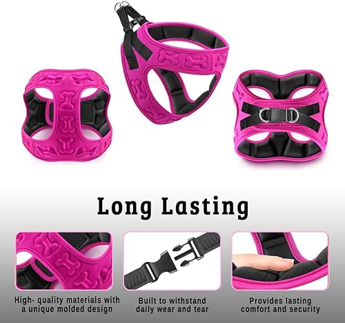 Miniatura 8 de Arnés para perros de ajuste cómodo y fácil de poner, pechera acolchada para perros pequeños y medianos