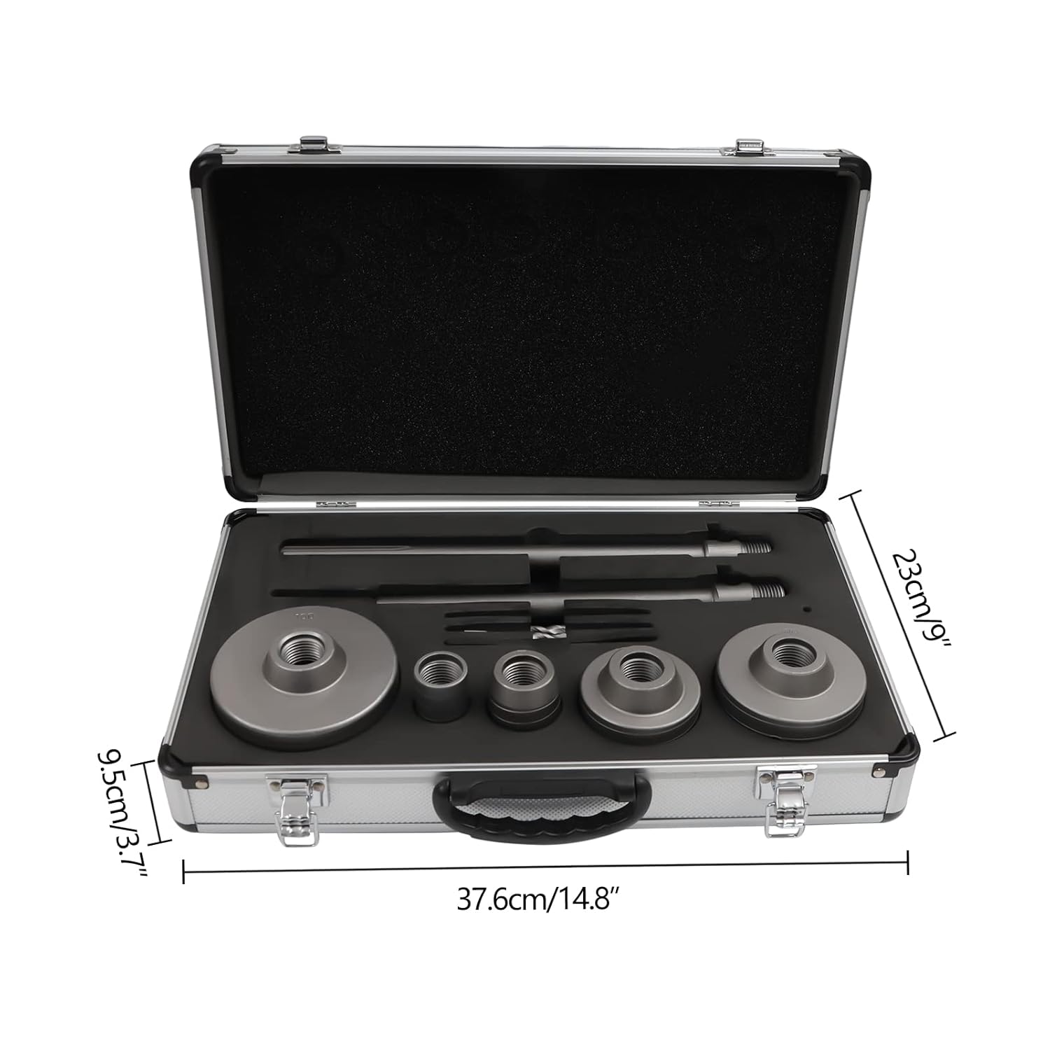 9Pcs Concrete Hole Saw Set Concrete Drill Bit Set Masonry Hole Saw Set for Plus Hammer Drills Hole Saw Drill Bit Set for Brick Concrete Cement Stone Wall W/A 4-1/3" Connecting Rod