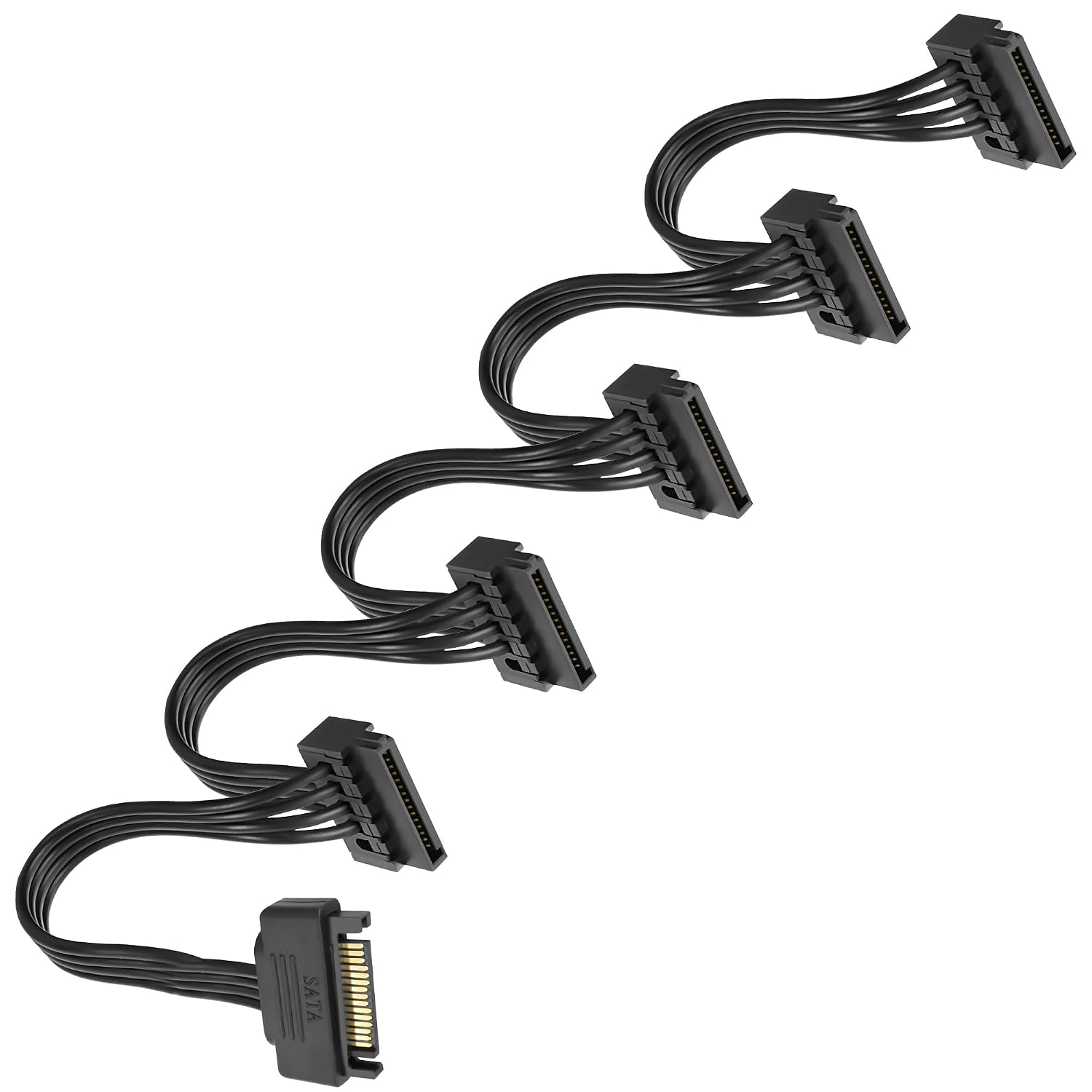 Cable Divisor de Poder SATA 15 Pines a 5 x 15 Pines SATA miniatura 1