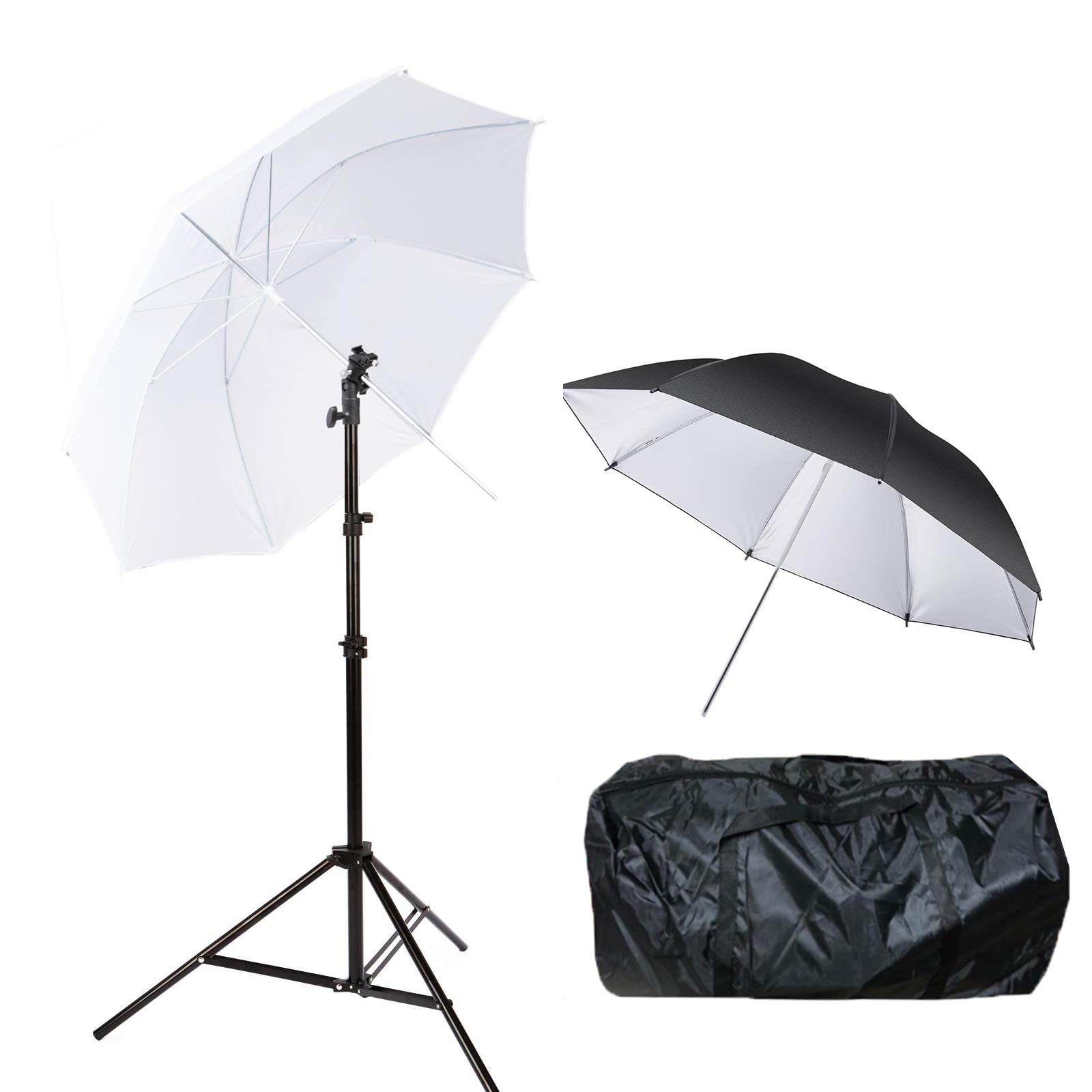 2 Paraguas + 2m + Soporte de luz de Flash/Soporte de Montaje Umbrella para Flash Flash portátil