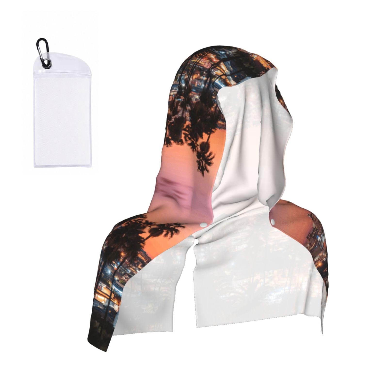 ZYJHYY Los Angeles Palm Trees Print Unisex Swimming Towel Practical Camping Towel Skin-Friendly Cooling Towel For Workout Training
