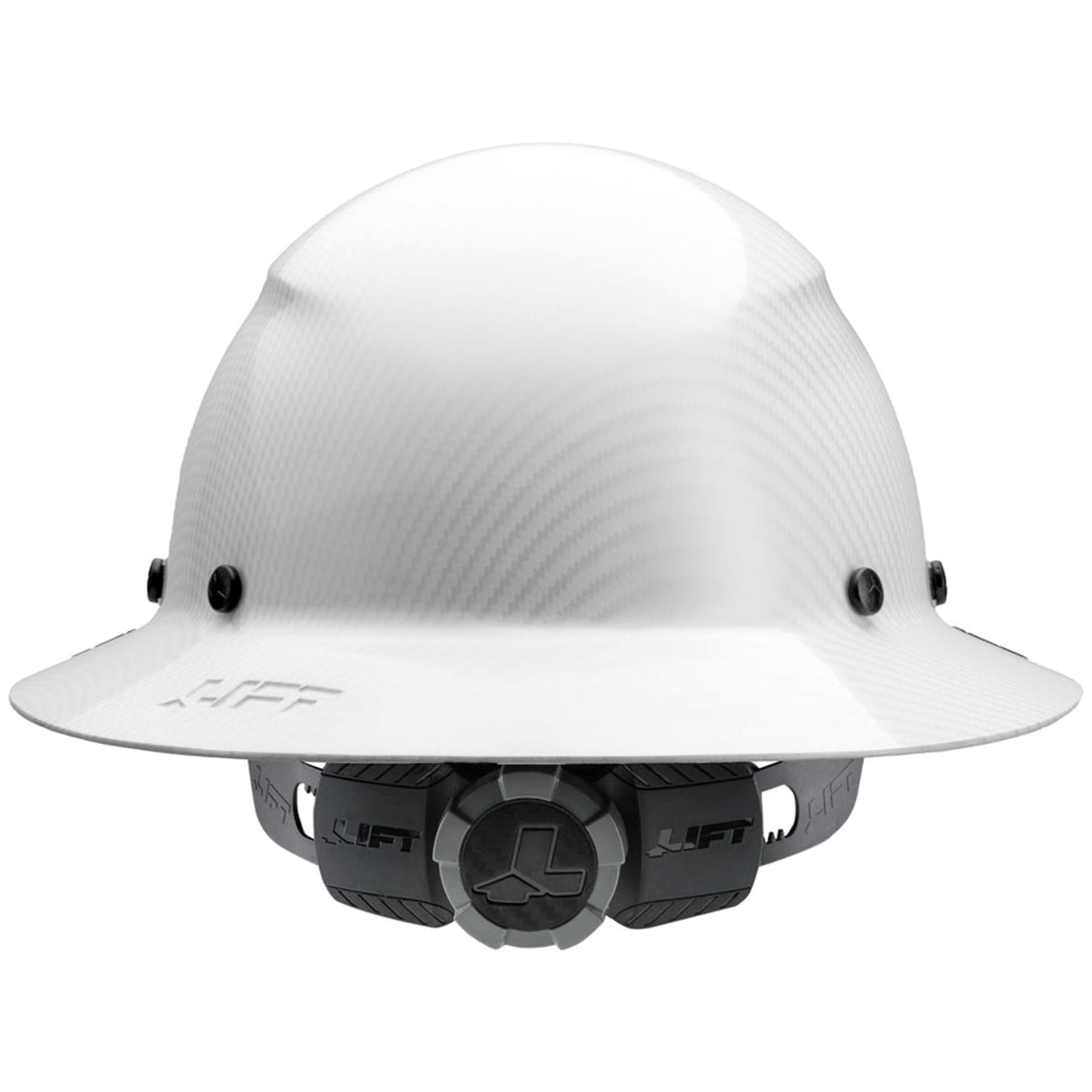 DAX Fiber Resin Full Brim Hard Hat (White Carbon Gloss