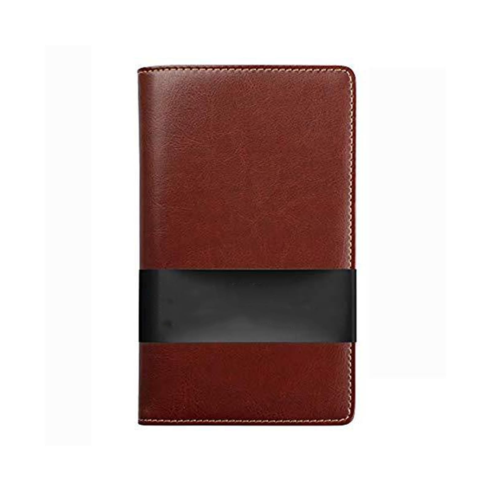 Montesy Men's Re Brown Professional Pu Leather Business Card Organiser 120 Capacity Business Card Folder Card Collection Album For Wo