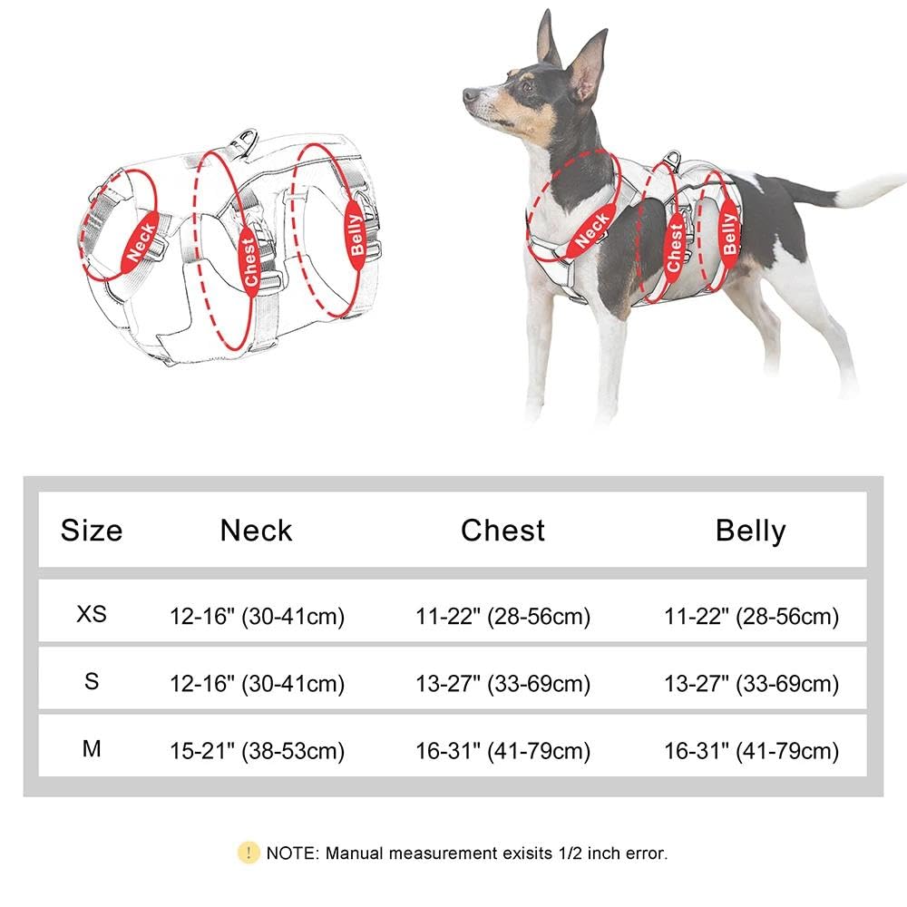 Imbracatura Tattica Militare per Cani, addestramento in Campeggio, Caccia, Gilet Riflettente Impermeabile per Animali Domestici con Maniglia (Blu M)
