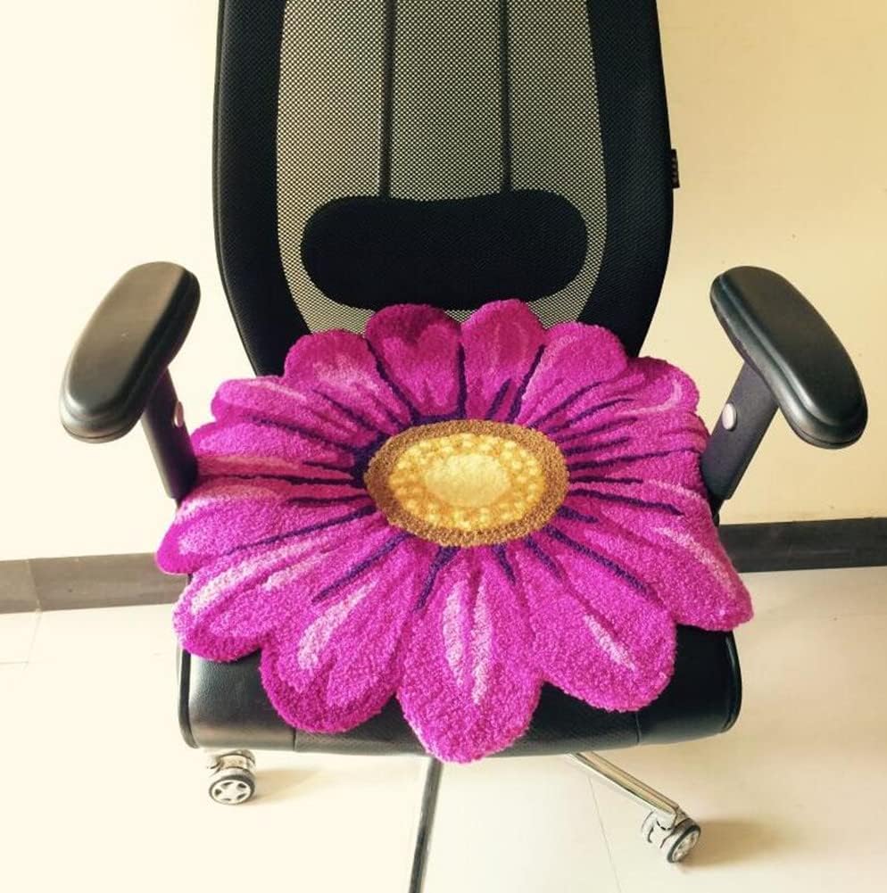 Judy Dre am Purple Sunflower Runner Area Rug for Bedroom Kitchen Bathroom Living Room,Hand Woven Floral Round Rugs,Washable Bathtub Bath Mat