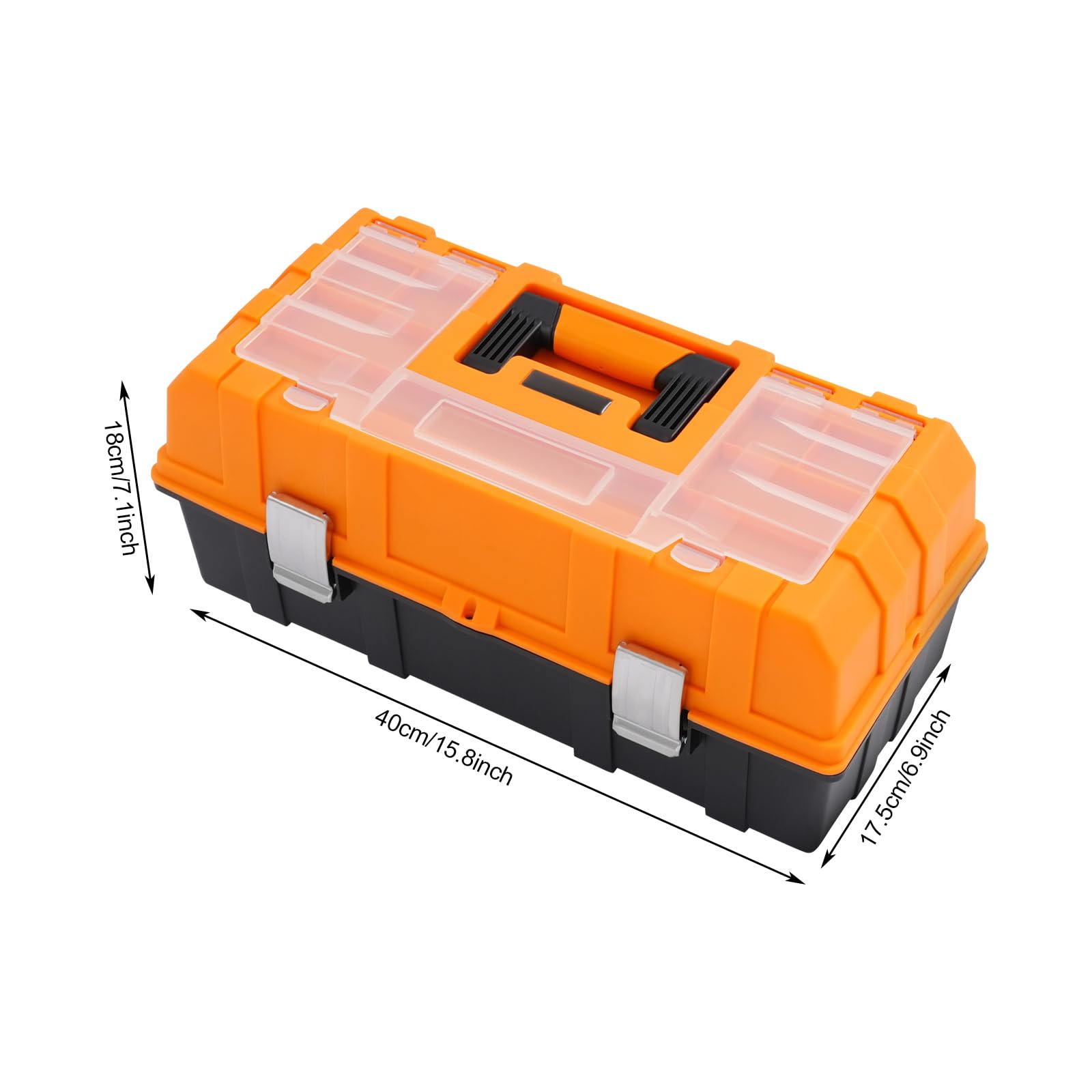 Caja de herramientas Stanley con asa plegable, caja de herramientas vacía, cómoda y portátil, 3 niveles con mucho espacio de almacenamiento, para bricolaje, artesanos y profesionales