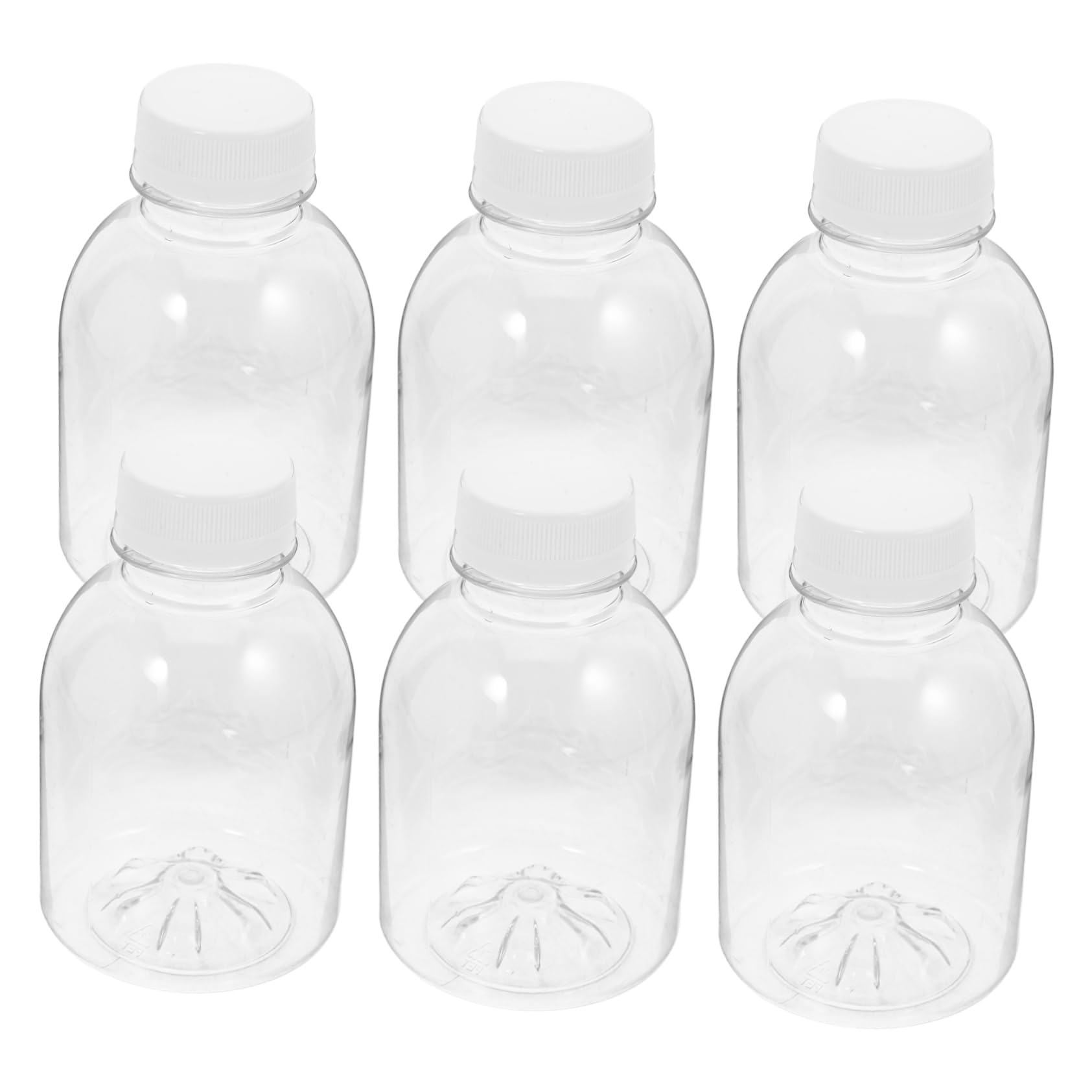 Hoement Reusable Plastic Milk Dispenser 6 Pack 350ml Milk Bottles Milk Jug Carton for Home Travel Office