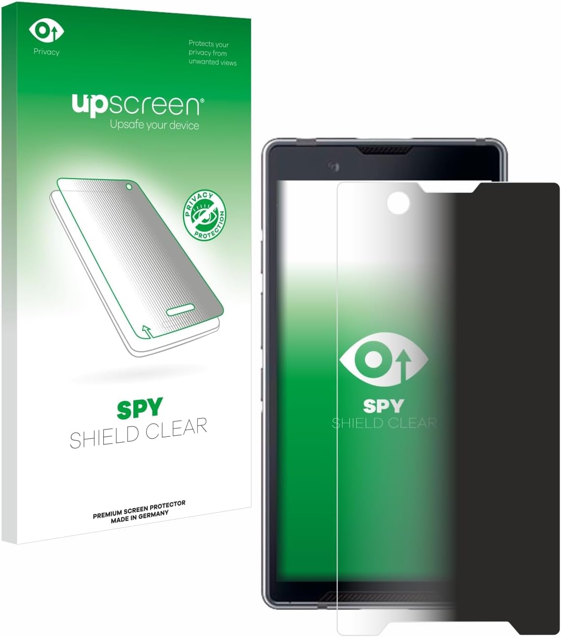 upscreen Privacy Screen Protector compatible with Bittium Tough Mobile 2 - Anti-Spy Screen Protection