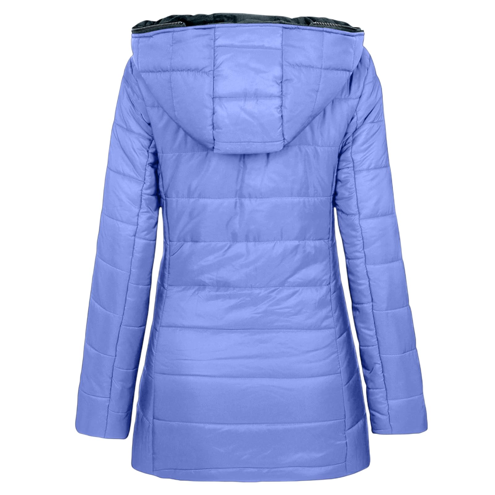 Generisch Winterjacke Damen Warm Puffer Jacket Gefütterte Daunen Mantel