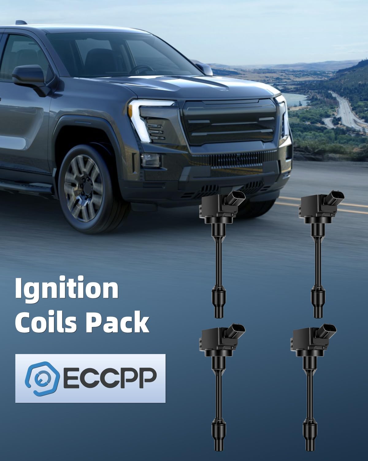 ECCPP ignition coils Pack of 4 UF848,coils packs,for Toyota &,for Lexus Vehicles - 1.8L 2.0L 2.5L - Camry 2018-2023,Corolla 2019-2023,RAV4 2019-2023,ES250 2021-2023,UX200 2019-2022 90919-A2009