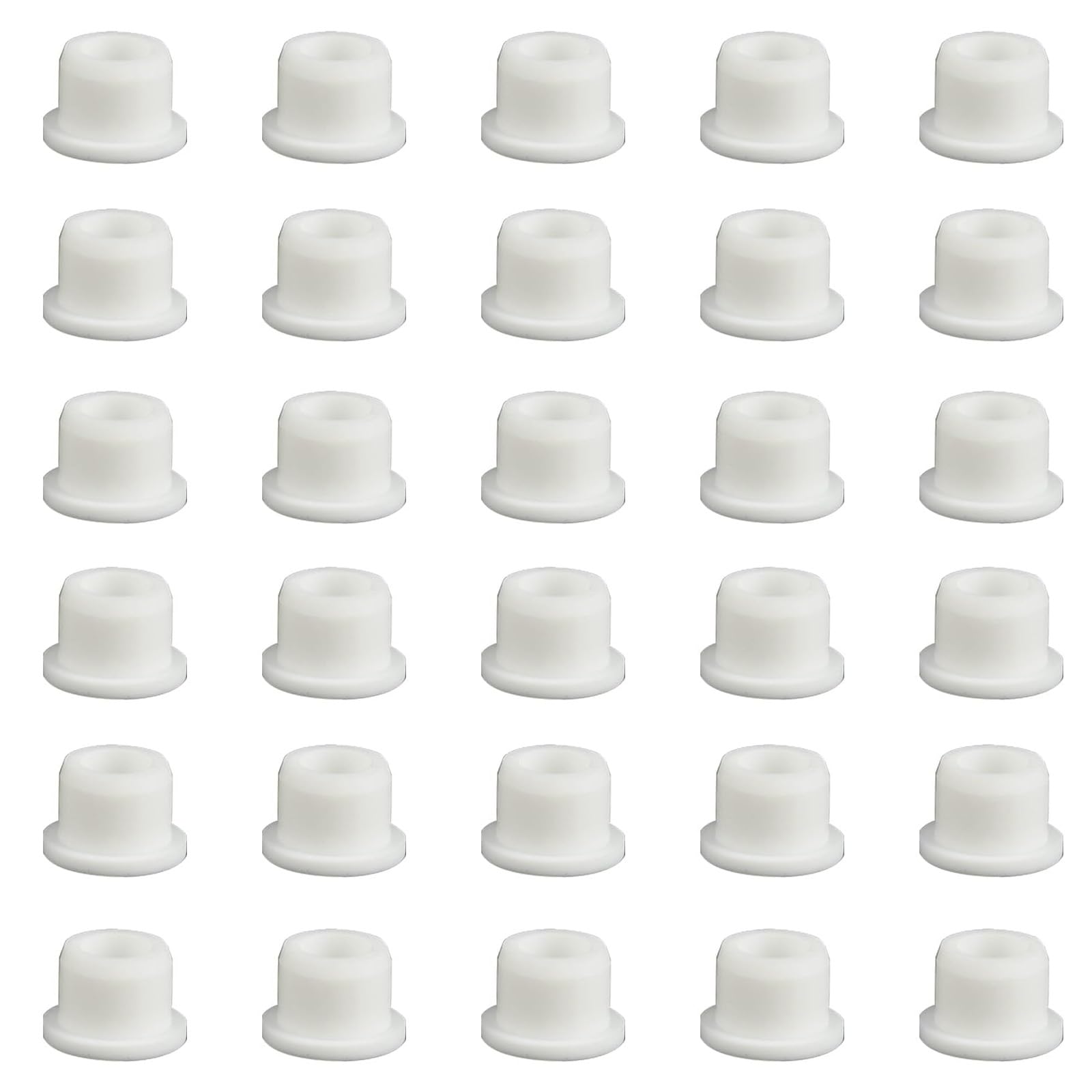 Leliafleury 30Pcs Silicone Drain Stopper 14mm Round Hole Plugs White Silicone Plugs for Bottle Furniture Cabinet Drain Hole