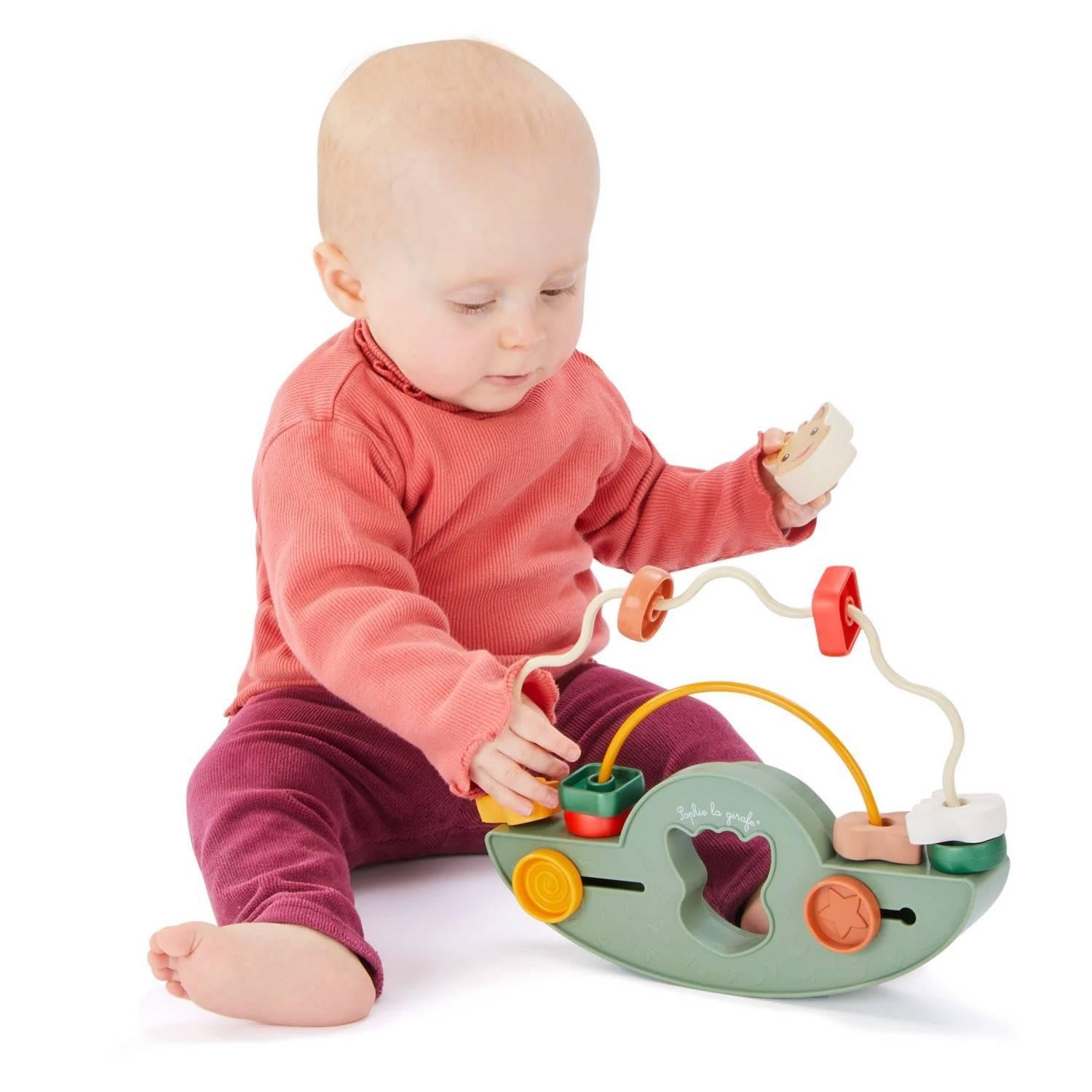 Sophie la Girafe - Edukacyjna drewniana kula dla niemowląt - gra motoryczna i budząca