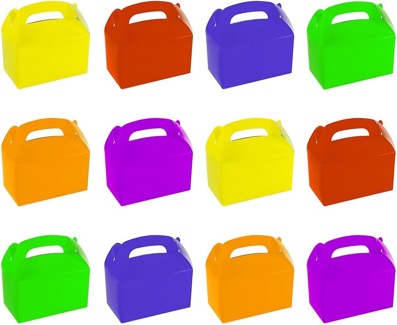 12 Assorted Bright Color Treat Boxes Birthday Party Favors Shower Favor Box Super Z Outlet