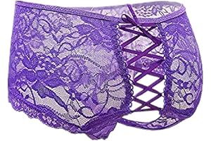 Women Lace Crotchless Panties - Plus Size