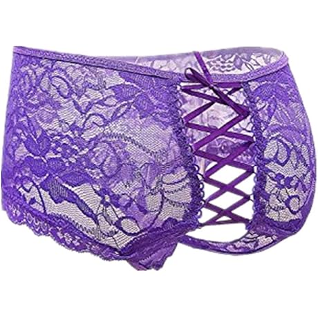 Women Lace Crotchless Panties - Plus Size