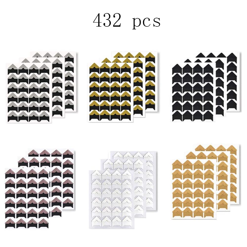 432 Angoli Foto Autoadesivi - 6 Colori, Carta Kraft, Per Album, Scrapbooking E Diari, Facili Da Usare - Foto 7